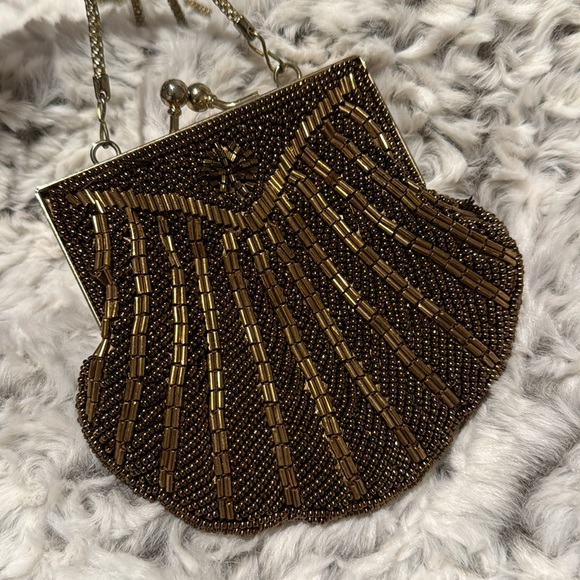 La Regale Vintage Sequin Evening Bag With Chain Strap - Picture 3 of 10